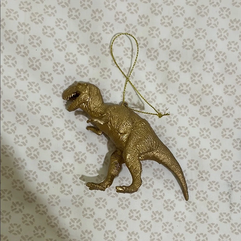 Target Gold and Gray Dinosaur Ornaments